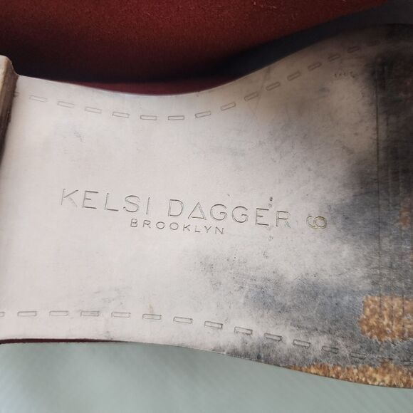 Anthropologie Kelsi Dagger Brooklyn fall suede leather both size zip flats shoes - Picture 4 of 14